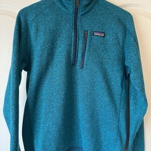 Patagonia Men’s/Unisex Medium Teal Quarter-Zip Pullover